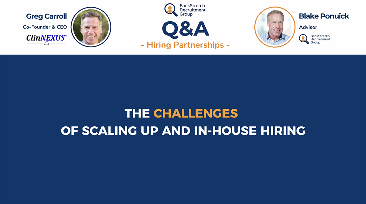 The challenges of scaling up and in-house hiring