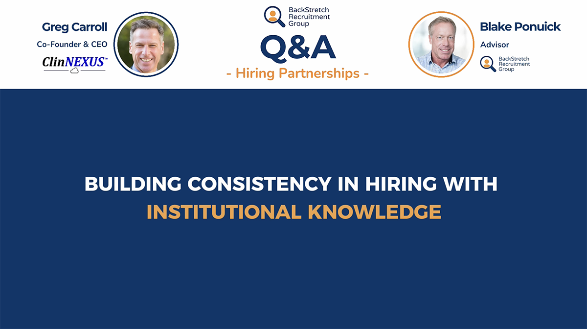 Building consistency in hiring with institutional knowledge